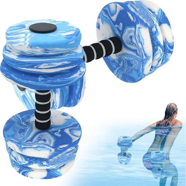 Dumb Bells, Dumbbell Set - Pool Weight for Water Exercise - Waterproof Foam Equipment, 2 Piece Colourful Design for Swimming, Sports Training