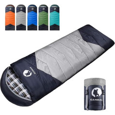 CANWAY Sleeping Bag with Compression Sack, Lightweight and Waterproof for Warm & Cold Weather, Comfort for 4 Seasons Camping, Travel, Hiking, Backpacking, Adults & Children