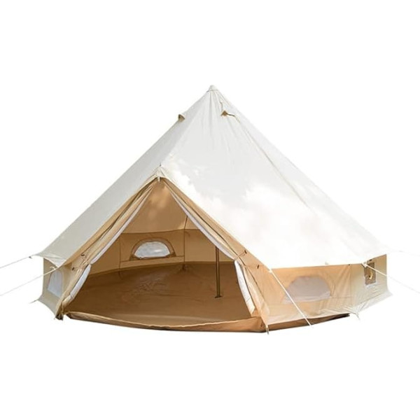 Family Camping Bell Tent 4 Season Luxury Outdoor Camping and Glamping Yurt Tent for Camping Hiking Party