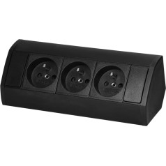 Mēbeļu ligzda 3x2P+Z, melna