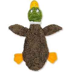 Best Pet Supplies 2-in-1 Fun Skin Stuffless Dog Squeak Toy, Large, Wild Duck