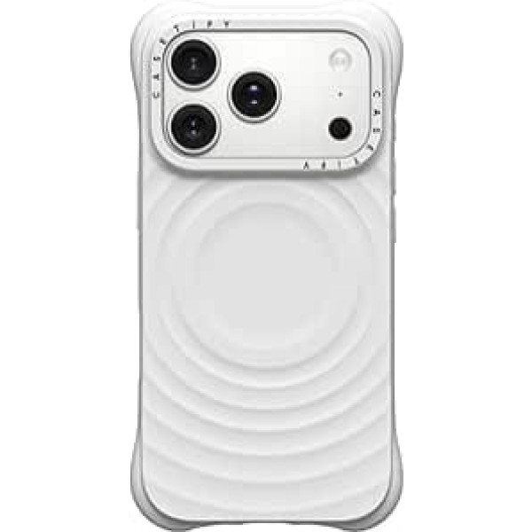 CASETiFY Ripple iPhone 17 Pro Case [Premium Soft-Touch Silicone/MagSafe Compatible/Drop Protection from 2 m] - White