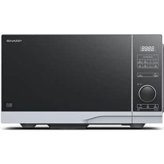 SHARP PS234AES Microwave (Microwave: 900 W, 10 Power Levels, Defrost Function, Dimensions: 483 x 281 x 377 cm), Silver