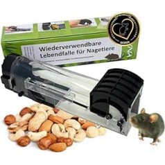 EKNA Live Trap Mouse Trap Set of 4 - with Water Storage, Bait Box & Ventilation Openings - Mice Live Trap with Quick Release Output without Mice Contact (4X)