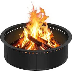 Fire Bowl Fire Pit 76 cm for Campfires in the Garden or on the Patio Made of Painted Iron Fireproof