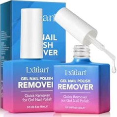 Gel Nail Remover, Pack of 2 Gel Nail Polish Remover, Gel Remover Nails - No Tin, Dipping or Packaging Required, Gel Nail Run in 2-4 Minutes Easy and Quick to Remove
