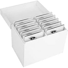 Eyelash Storage Container, 10 Layers Eyelash Extension Accessories, Transparent Eyelash Display Storage Tool Container Organiser for Women Girls