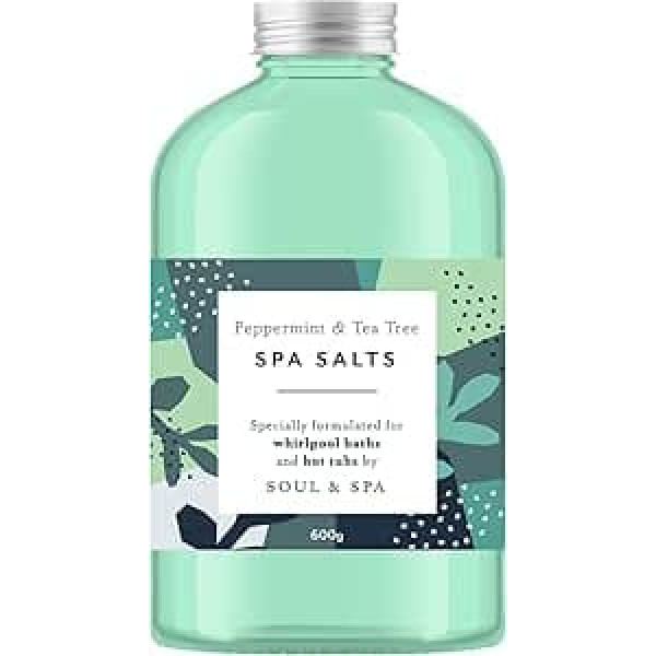 Peppermint & Tea Tree Spa Salt for Hot Tub & Hot Tub Bath Crystal Fragrance 600g