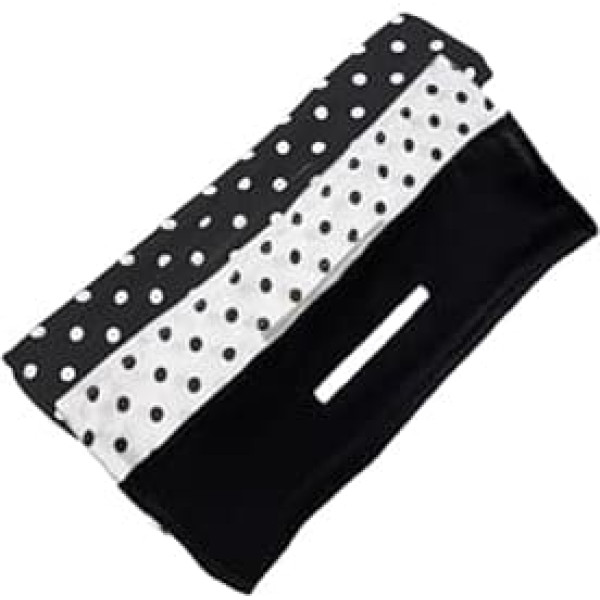 GANAZONO 3 Stück Teiliges Lazy Hair Curler Haarknotenformer Haarstyling Werkzeug Haardutt Shaper Schwarz und Weiß mit Punktmuster für Sport Yoga Party Vielseitig Einsetzbar