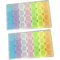 Housoutil Pack of 28 Jewellery Boxes Storage Boxes Orginazor Nail Storage Box for Nail Art Accessories Jewellery Organiser Storage Box Container Nail Accessories
