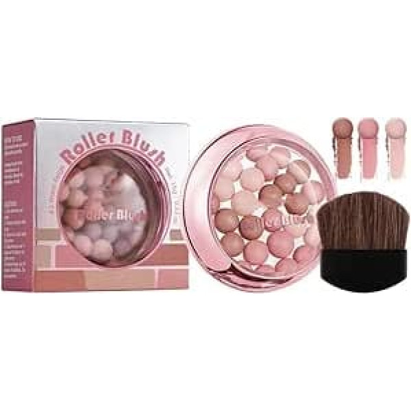 Kugel-Rouge – Hochglänzende, hochpigmentierte, schimmernde Formel, Bronzeperlen-Roller-Rouge, leichte und verblendbare Farbe, für einen strahlenden, konturierten Teint