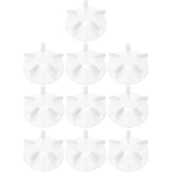 10 Stück 10 Stück-Pack Acryl Nagelspitzenhalter mit Lotusbasis Stabiler Transparenter Nagelkunstständer für Nageldesign Übung und Präsentation