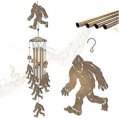 Bigfoot Windspiel für den Außenbereich, Sasquatch-Dekoration, tiefer Ton, beruhigende melodische Töne, Windspiel, Gedenk-Windspiel für draußen, mit großen Füßen, Windfänger, beste Geschenke für Männer