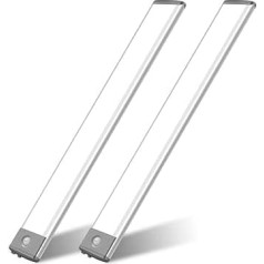 LEPOTEC Self-Adhesive 60 LED Light Strip with Motion Sensor, 3 Colour Temperatures, Type-C Wireless Cabinet Lighting with Battery, Bright and Automatic, Ready to Use for Any Indoor Use