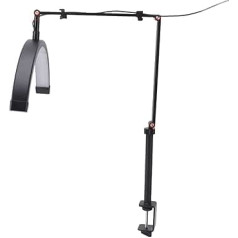 Haofy Halbmond-LED-Wimpernlampe mit 360-Grad-Drehung – Professionelles Beauty-Ringlicht für Wimpernverlängerungen, 10-stufige Dimmung, 3 Farbtemperaturen, 20 W, für Salon und Heimgebrauch
