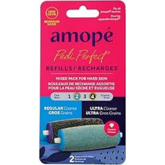 Pedi Perfect Elektronische Fußfeile, extra grob, Nachfüllpackung, Grau, 12 Stück AMOPE