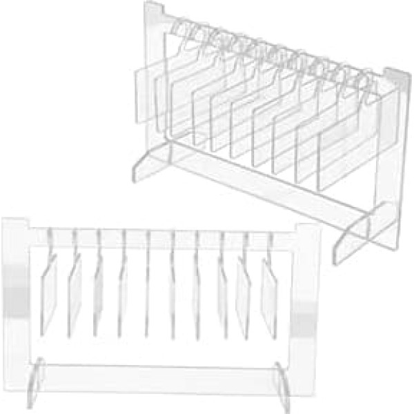 2 Sets Acryl Nageldesign Display Set Transparent Nagelkunst Präsentationsständer Kleiderbügel Form Maniküre Farbkarte Organizer für Salon und Reise