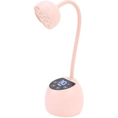 ZJchao Rechargeable LED Nail Lamp with Infrared Sensor, 12 LED UV Gel Nail Polish Dryer, Portable Gooseneck Design for Home Manicure (PINK)