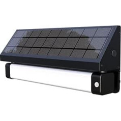 Solarsys® - Solar Wall Light with Motion Sensor, 1000 Lumen Brightness & 4 W Solar Panel - Up to 72 Hours Operating Time