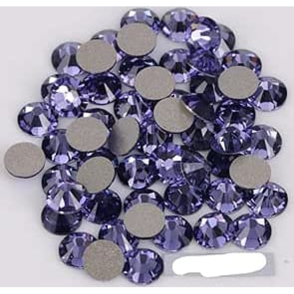 ss3-ss34 Tanzanite Flat Back Non Hotfix Glue on Nail Art Rhinestones-ss4-1440 Pieces