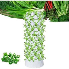 Hydroponic System with 30 L Water Tank - Vertical Hydroponic Tower Garden Hydroponics Hydroponic Growing System Growing System Growing Set for Herbs, Fruit and Vegetables, 10 Layers