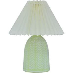 Bedside Lamp Pleated Retro Table Lamp Ceramic Bedroom Study Night