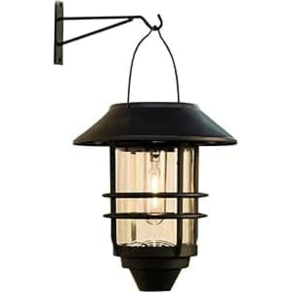 Solar Hängelampe Außenbereich Wasserdicht Solar Flackernde Gartenlampe für Außenbereich, Zaun, Vorderporch Außenbeleuchtung