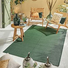 Nazar Outdoor Rug Garden Patio Garden Rug Balcony Camping Lightweight Reversible (1747 Green, 150 x 220 cm)