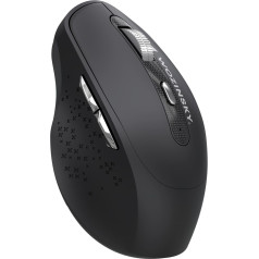Bezvadu ergonomiskā pele 6 pogas Bluetooth 1600 DPI - melna