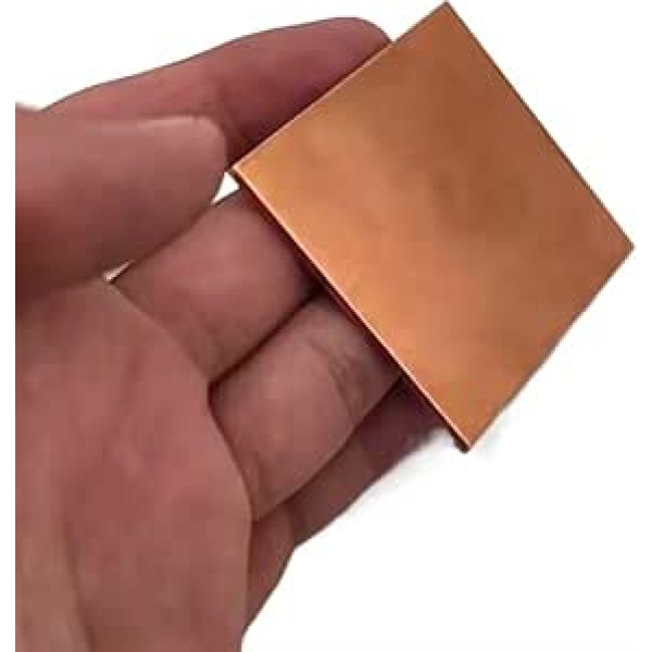 Flat Sheet Copper Sheet T2 Copper Plate CNC Frame Model Shape DIY Building Pad Square Materials (Size : 2.5mm, Color : 100x200mm)