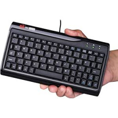 Super Mini Keyboard, MCSaite Wired USB Keyboard, 78 Keys, Black, Compact and Space-Saving, US QWERTY Layout for Professional or Industrial Use for Computer, Laptop, Mac, Notebook