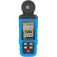 Digitales UV-Spektrometer und Lichtmessgerät mit 999-Zählspeicher, 0,1–300000 Lx-Bereich, Farbtemperatur- und CRI-Tests für Labore, Klassenzimmer, Studios SK-8301A