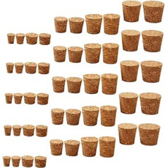 Cabilock Pack of 150 Tapered Wooden Stoppers Reusable Corks for Wine Beer and Glass Bottles for DIY Projects Preserving Freshness
