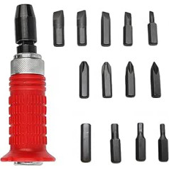 14 Pieces Impact Batch Screwdriver Set Knockable Screwdriver Bit Combination Set Repair Disassembly Hand Tool