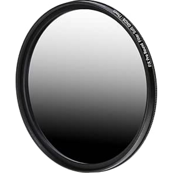 Rollei F:X Pro Soft GND 8 Grey Gradient Round Filter with Rotating Ring for Adjusting Gradient Along Rotation Axis. Ideal for Landscape and Architecture Photography (77mm)