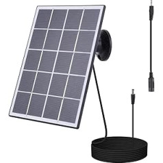 Solarpanel für Überwachungskamera, Solarpanel, wiederaufladbarer Akku, verstellbare Sicherheitshalterungsringe, Zubehör