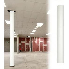 Polsterung für Kellerpfosten, weiß, runde Pfostenabdeckungen für Spielplatz, Turß, runde Pfostenabdeckungen für Spielplatz, Turnhalle und Basketballkorb, 1,2 m, 1,5 m, 1,8 m hoch, wetterfest