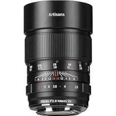 7artisans 60 mmF2.8 Macro 2X Manual Focus Full Frame Mirrorless Camera Lens Compatible with Canon RF Mount Cameras EOS-R RP R3 R5 R6 etc.