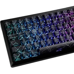 YMDK Set of 134 Glossy PBT Keycaps for Akko MX TKL Mechanical Keyboards