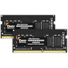 DATO 32GB RAM (16GB x 2), DDR4 3200MHz PC4-25600 CL22 SODIMM 1.2V 260-Pin Non-ECC SODIMM, Laptop Notebook Memory Module