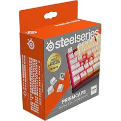 SteelSeries PrismCaps - Double Shot Pudding Key Set - Compatible with All Major Mechanical Keyboards - MX Muddler - White (German Keyboard Layout)