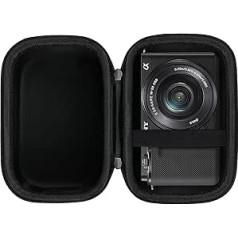 Canboc Carrying Case for Sony Alpha ZV-E10/ZV-E10L APS-C Mirrorless Digital Camera, 4K Video Vlogging Camera Case, Fit 16-50mm Lens, Black