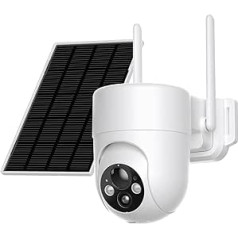 SEHMUA 4G LTE Überwachungskamera Aussen Akku, Solar Kabellose mit SIM Karte,PIR Körperdetektion，360°PTZ