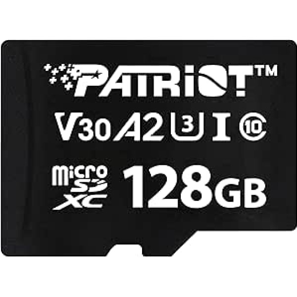 Patriot VX Series 128GB Micro SDXC V30 A2 UHS-I U3 4K UHD Memory Card - PSF128GVX32MCX
