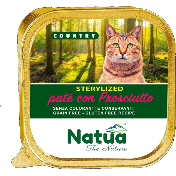 Natua country sterilizēts šķiņķis - šķiņķis sterilizētiem kaķiem kaķu mitra barība 100g