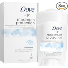 Dove Maximum Protection Original Clean Anti-Perspirant Deodorant Cream Stick, 45 ml Pack of 3