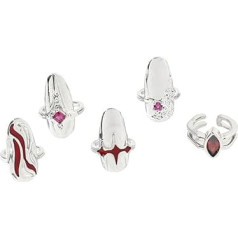 5 Sets Nail Ring Nail Decoration Ring for Women Rings Nail Jewellery Table Runner Christmas Rolf Zuckowski Christmas Cadfi Fingernail Rings Women Jewellery Zinc Alloy White WOONEKY