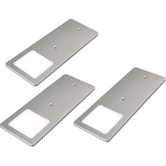 kalb LED Under-Unit Lights Silver 5 W Very Flat Kitchen Light Selection Set of 3 Neutral White