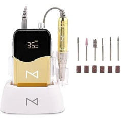 M Mase Nail Drill Professional, 2 in 1 Cordless Electric Nail Drill, Portable, Rechargeable, 35000 RPM, HD Display, Acrylic Drill for Nails, Perfect for Salon & Home Use
