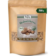 Biojoy Organic walnut kernels half kernels (500 g), walnuts without shell (Juglans regia)